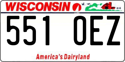 WI license plate 551OEZ