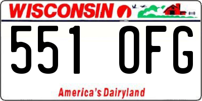 WI license plate 551OFG