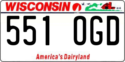 WI license plate 551OGD