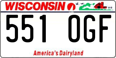 WI license plate 551OGF
