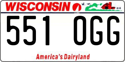 WI license plate 551OGG