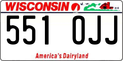 WI license plate 551OJJ
