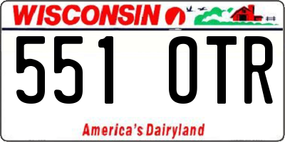 WI license plate 551OTR