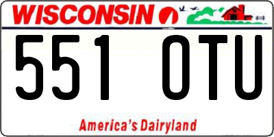 WI license plate 551OTU