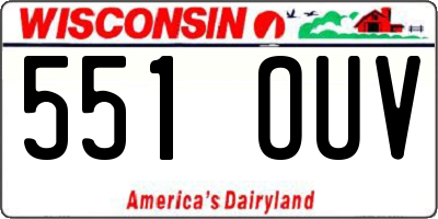 WI license plate 551OUV