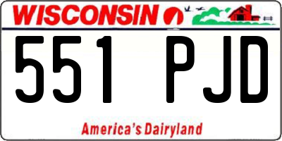 WI license plate 551PJD