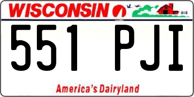 WI license plate 551PJI