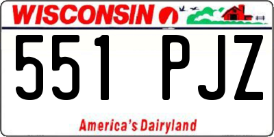 WI license plate 551PJZ
