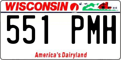 WI license plate 551PMH