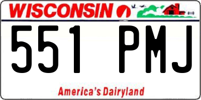 WI license plate 551PMJ