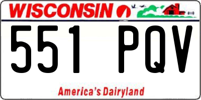 WI license plate 551PQV