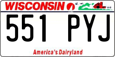 WI license plate 551PYJ