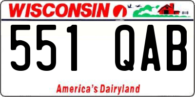 WI license plate 551QAB
