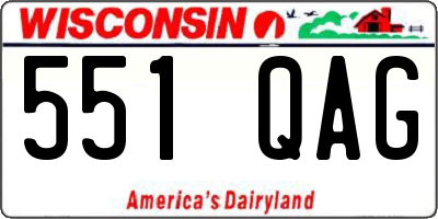 WI license plate 551QAG