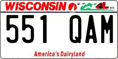 WI license plate 551QAM