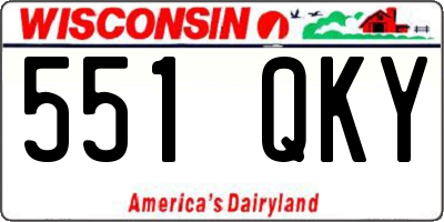 WI license plate 551QKY