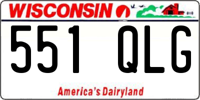 WI license plate 551QLG