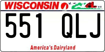 WI license plate 551QLJ