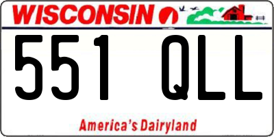 WI license plate 551QLL