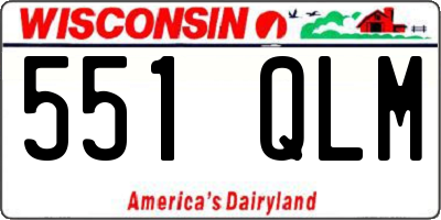 WI license plate 551QLM