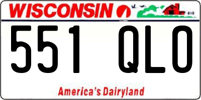 WI license plate 551QLO