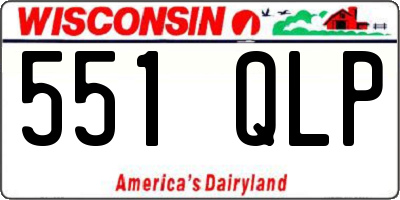 WI license plate 551QLP