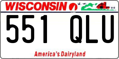 WI license plate 551QLU