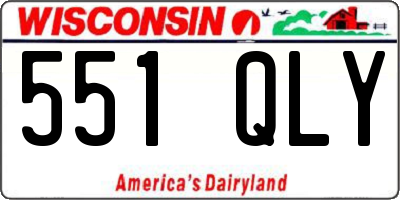 WI license plate 551QLY