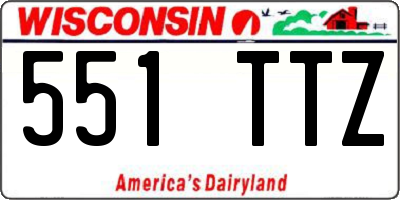 WI license plate 551TTZ