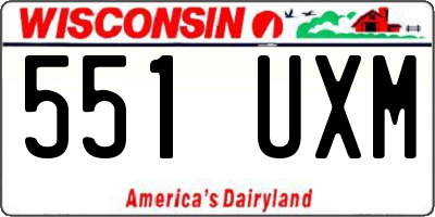 WI license plate 551UXM