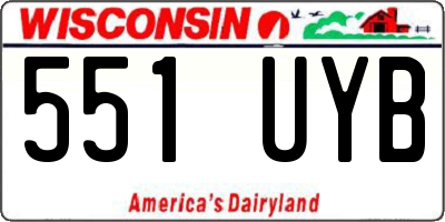 WI license plate 551UYB
