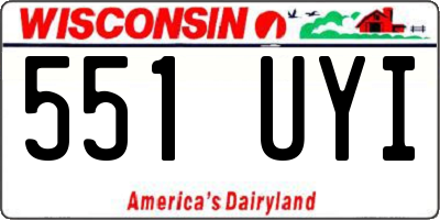 WI license plate 551UYI