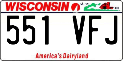 WI license plate 551VFJ
