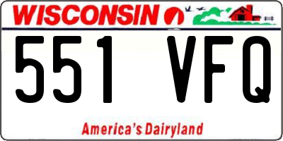 WI license plate 551VFQ