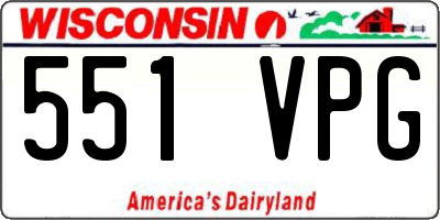 WI license plate 551VPG