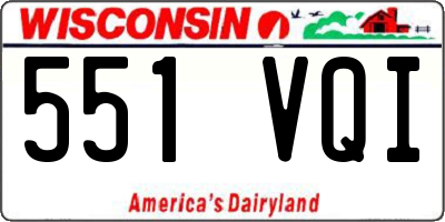 WI license plate 551VQI