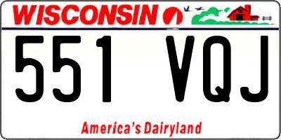 WI license plate 551VQJ