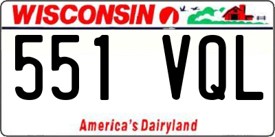 WI license plate 551VQL