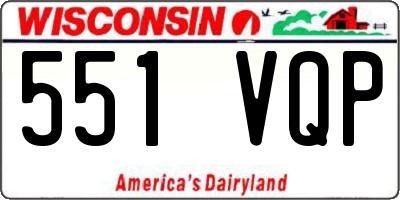 WI license plate 551VQP