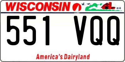 WI license plate 551VQQ