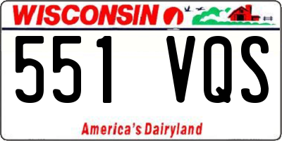 WI license plate 551VQS
