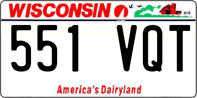 WI license plate 551VQT