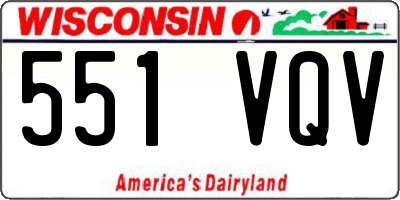 WI license plate 551VQV