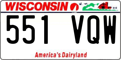 WI license plate 551VQW