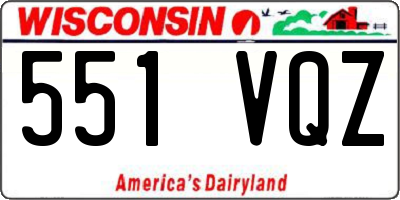 WI license plate 551VQZ