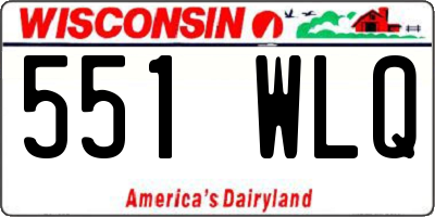 WI license plate 551WLQ