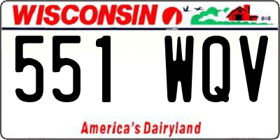 WI license plate 551WQV