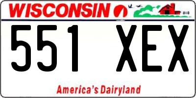 WI license plate 551XEX