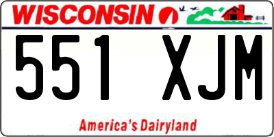 WI license plate 551XJM