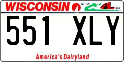 WI license plate 551XLY